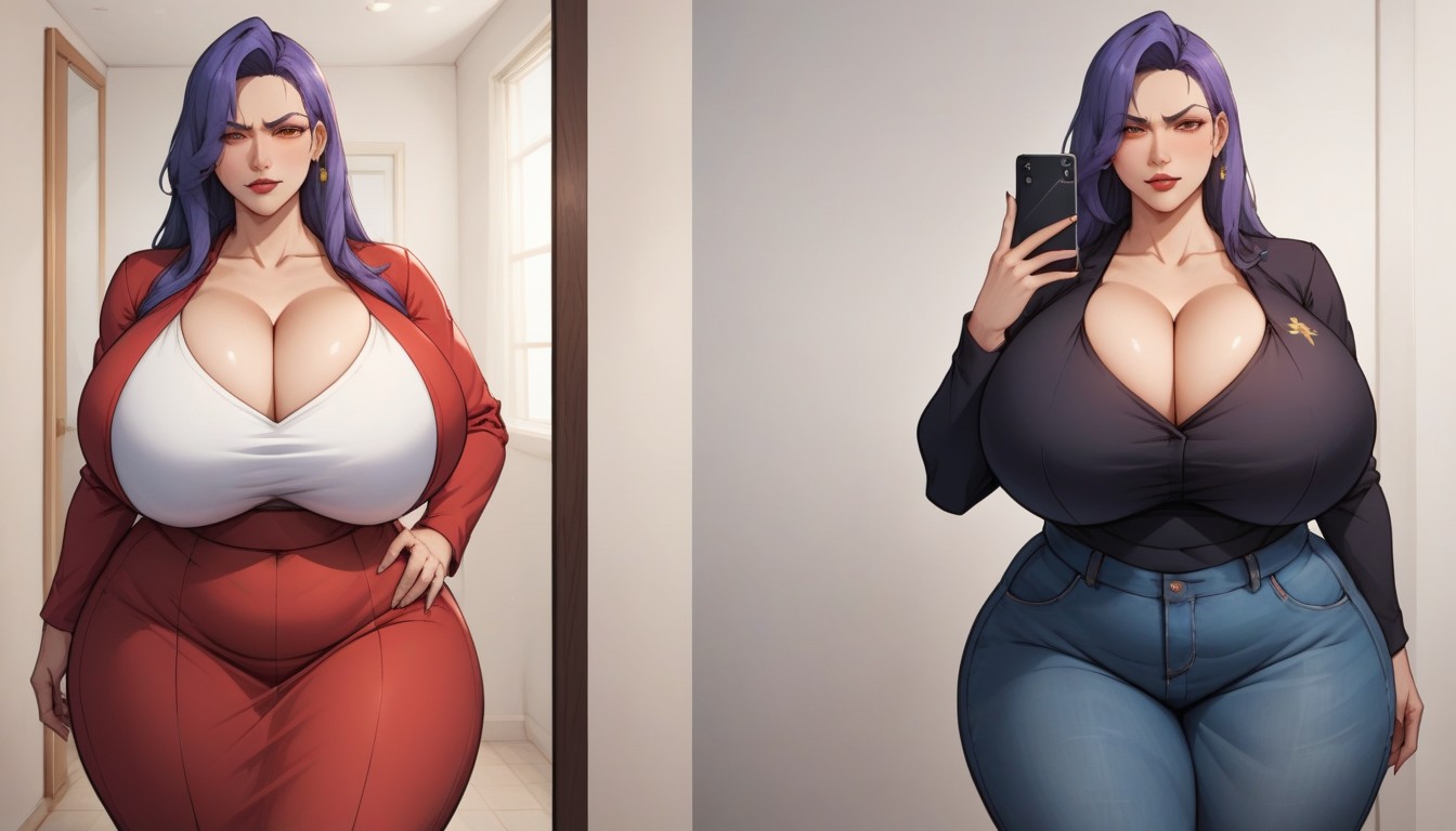 Extra Mega Plump, Breast Expansion, Before And After Many Of Feeding To Gain Mass Amounts Weight And Fat Hentai AI Porn
