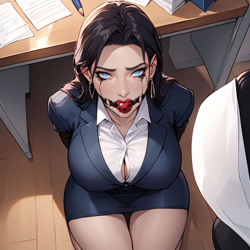 Kneeling, Blouse, Office Hentai AI Porn
