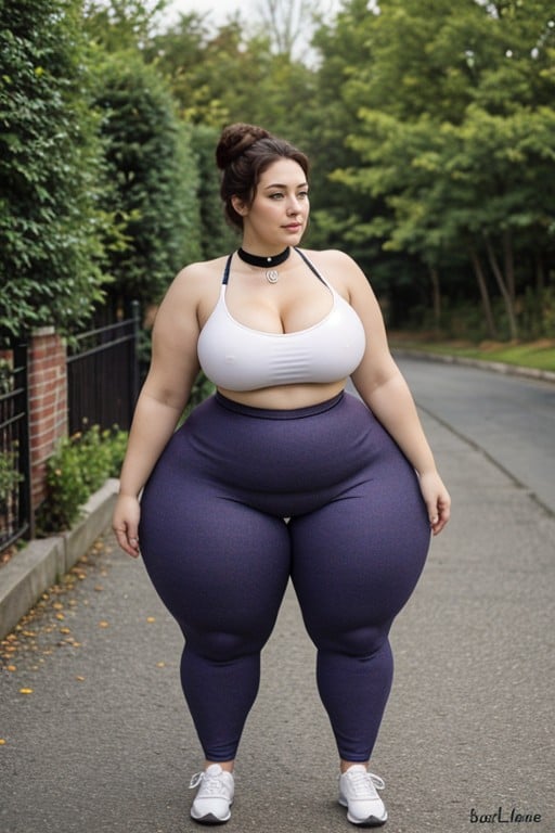 Disproportionately Huge Hyper Wide Hips, Extra Thick, Hyper Bottom Heavy AI Porn