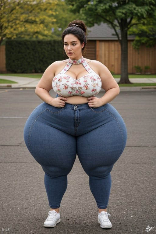 Thick Bbw, Curvaceous, Long Hair AI Porn