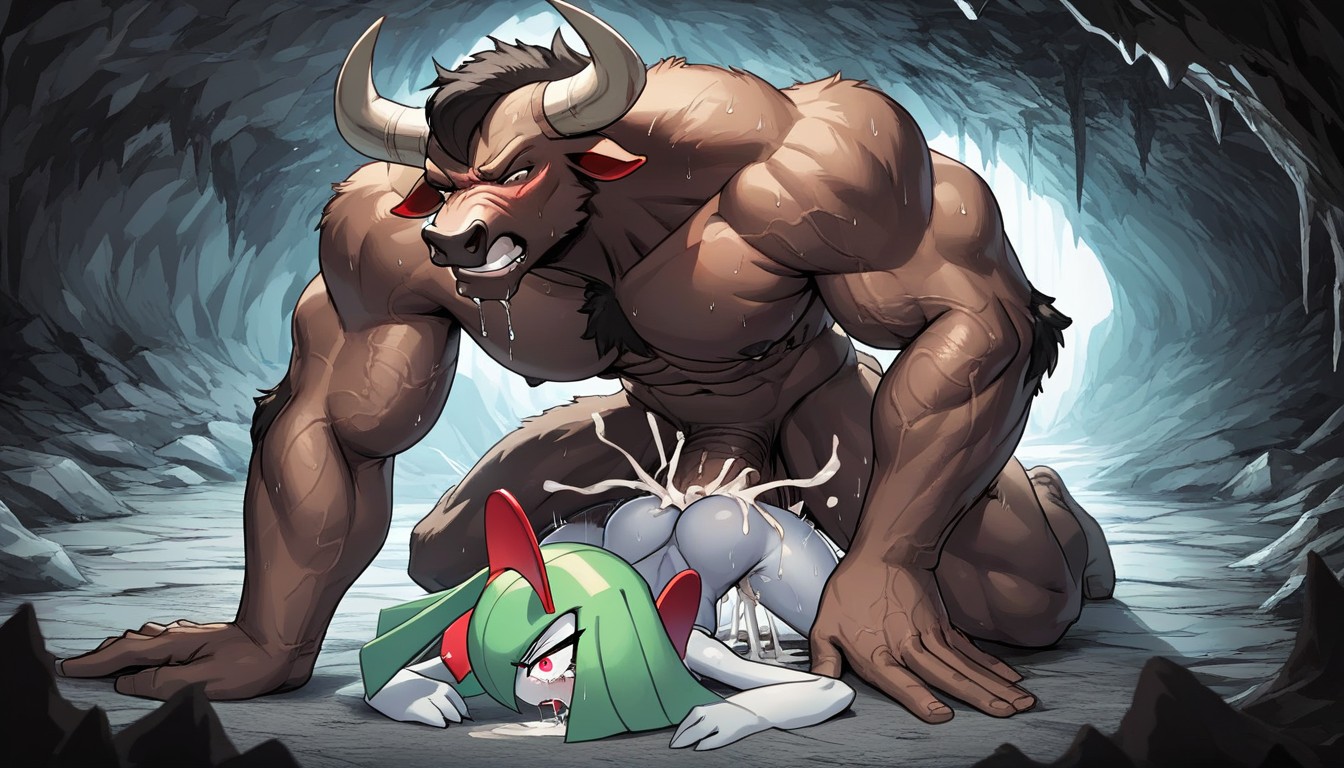 Naked, Cave, Doggystyle Furry AI Porn
