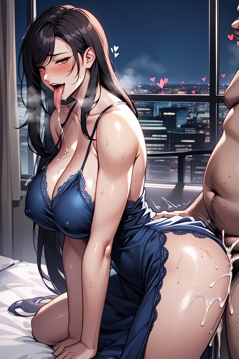 Ugly Fat Old Man, Tifa Lockart, Fucked By Man From Behind Hentai AI Porn