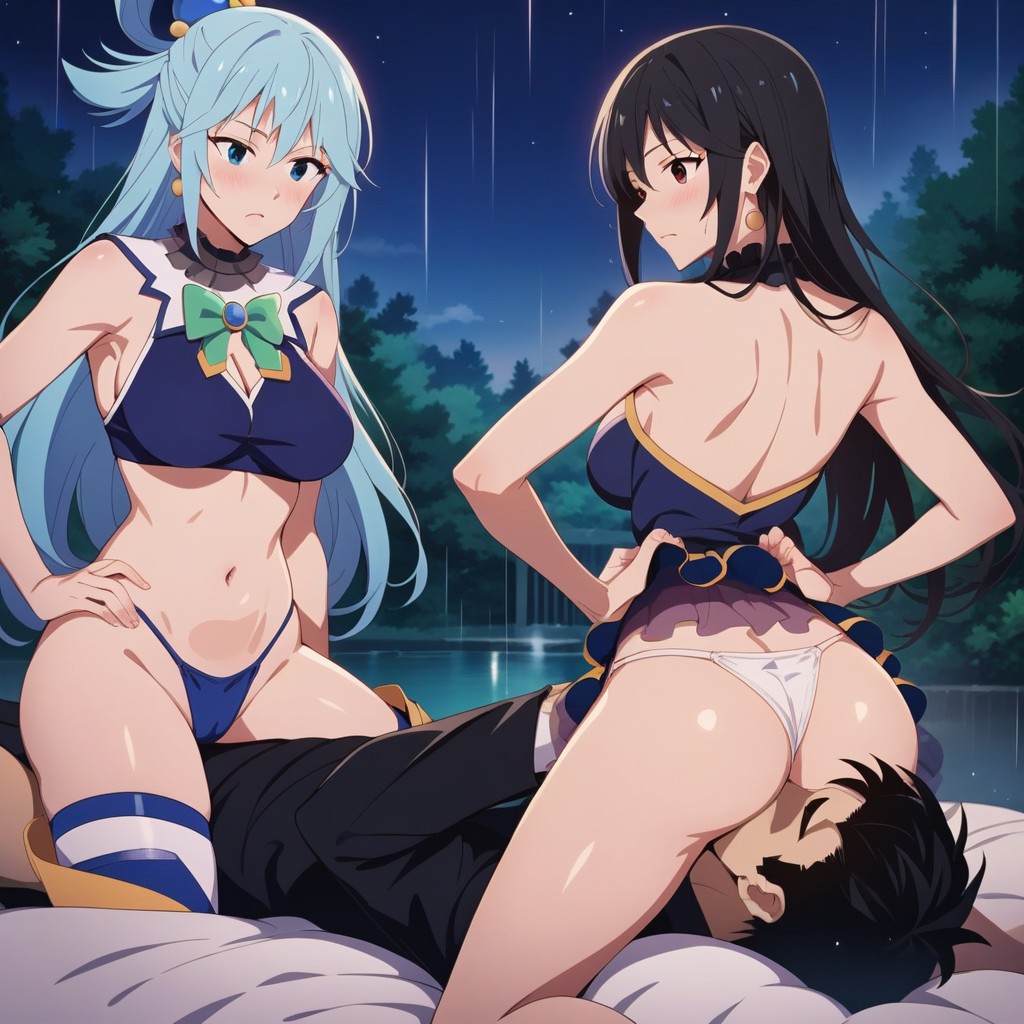 Skirt, Bored, Aqua Konosuba Hentai AI Porn