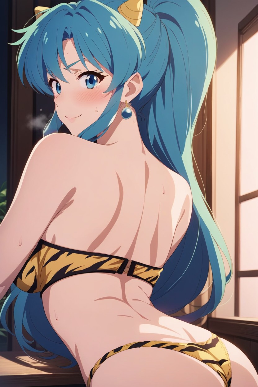 Ass, 18+, Blue Hair Hentai AI Porn