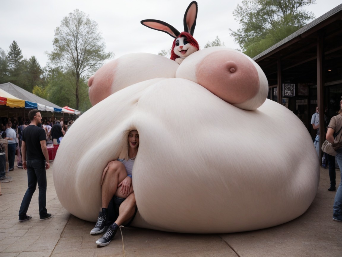Male Motorboating Huge Breasts, Massive Fat Tits, Detailed Face Furry AI Porn