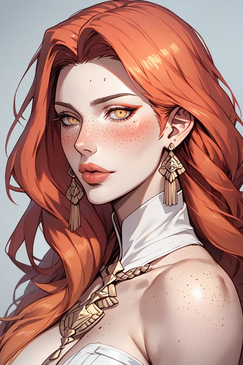 Beautiful Face, Freckles, Lined EyesHentai IA