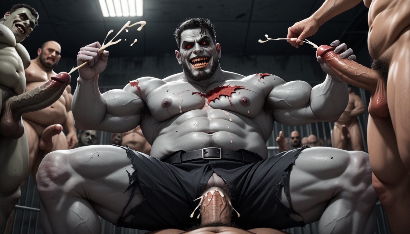 Grey Skin Zombie, Evil Laugh, Curly AI Gay Porn
