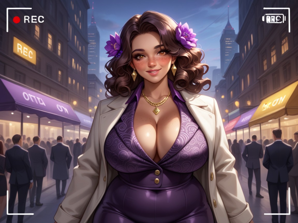 Laughing, Vibrant Colors, Rounded Chest Width Hentai AI Porn