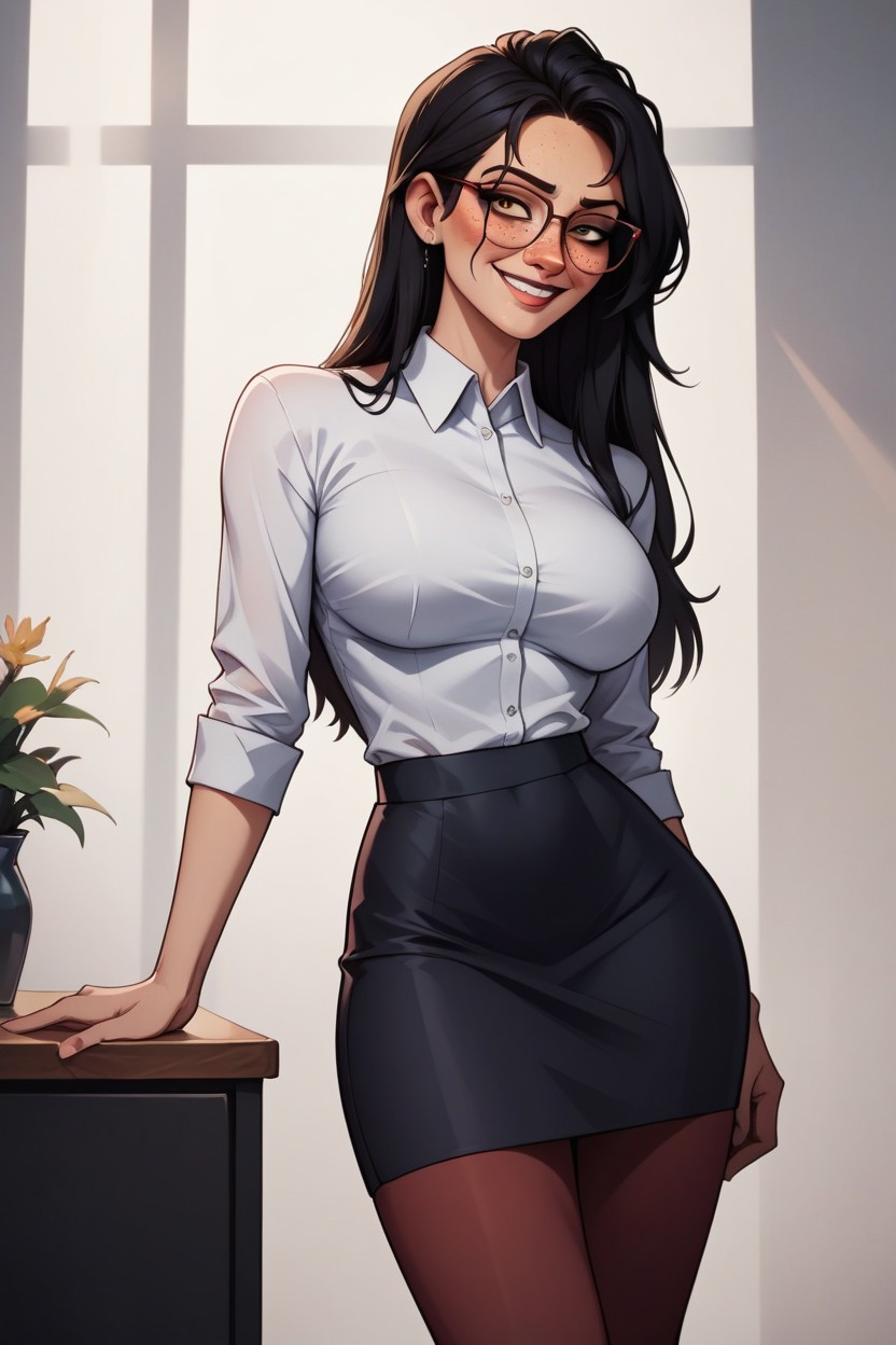 Freckles, Freckles, Skirt AI Porn