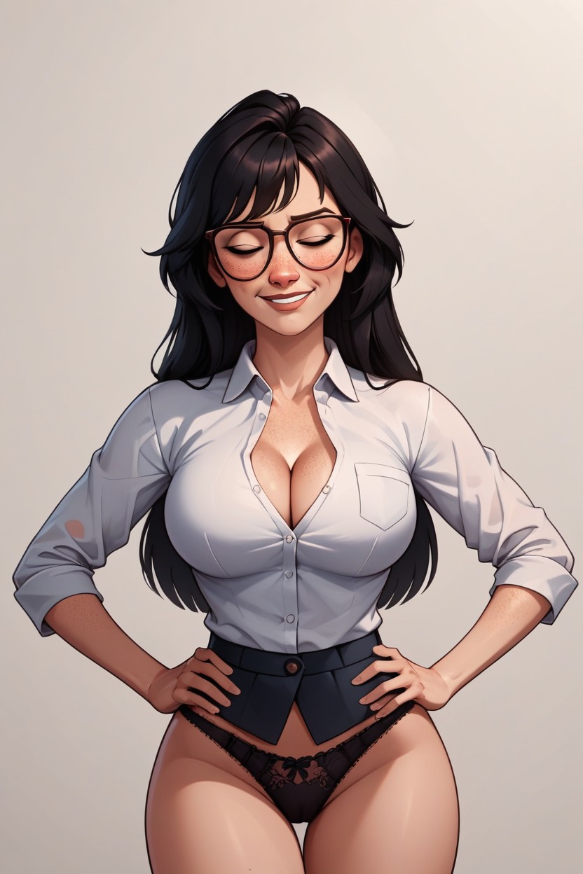 American, Freckles, Face AI Porn