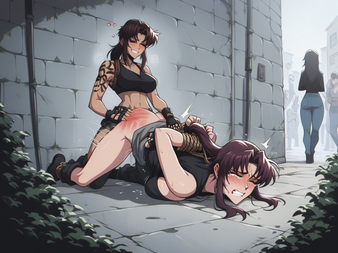Sad, Face Down Ass Up, Arms In Rope Bondage Hentai AI Porn