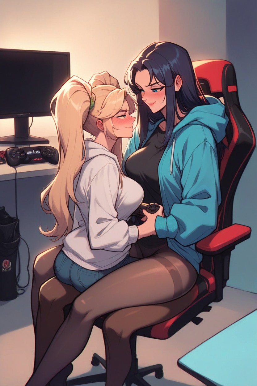 Pantyhose, Women, Full-face Blush Hentai AI Porn