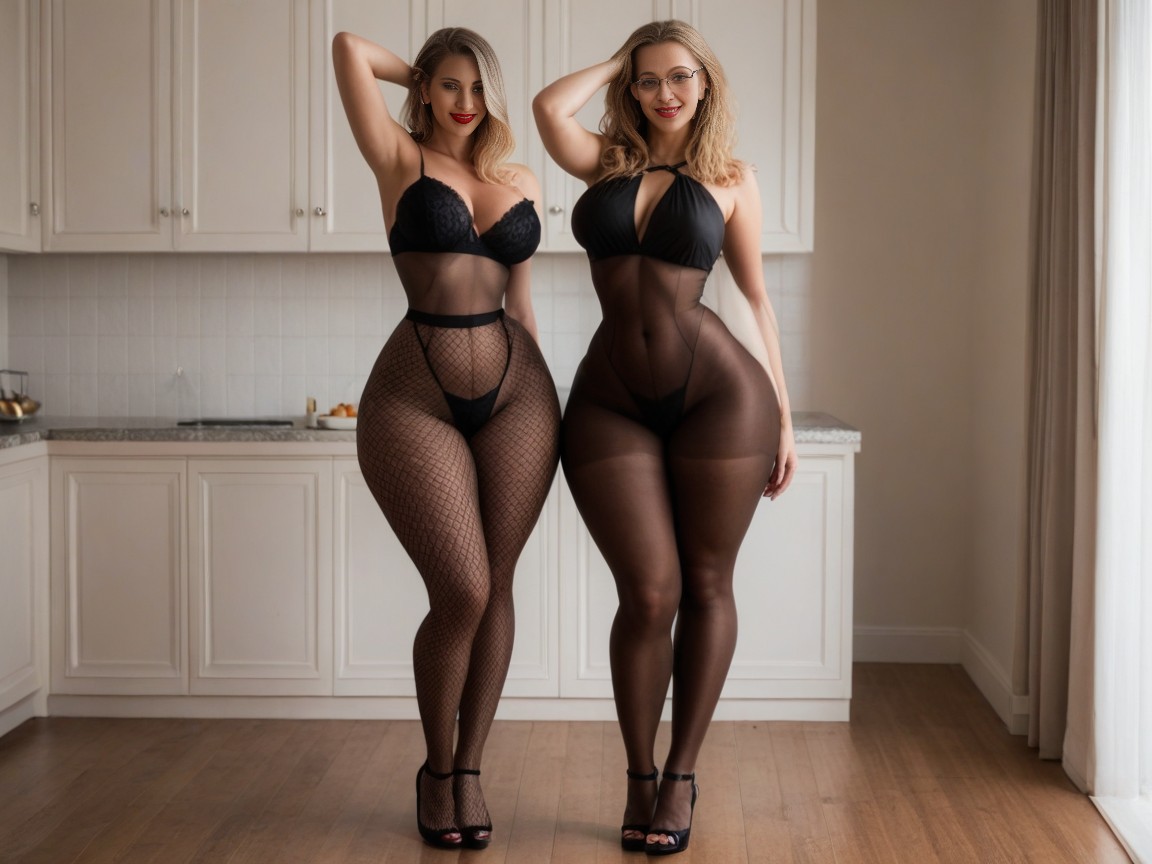 Puffy Nipple, Extremely Large Ass, Standing AI Porn