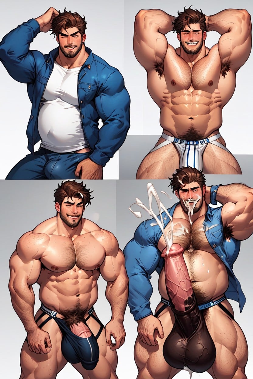 Cumshot, Tall, Body Growth AI Gay Porn