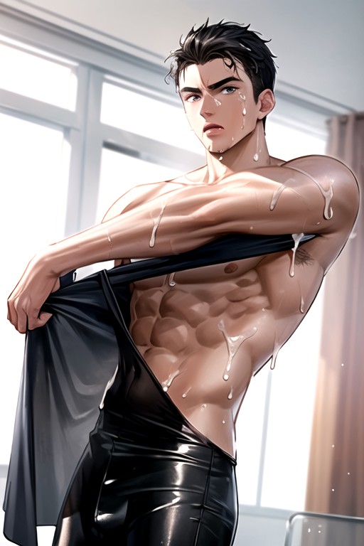 Standing, Full Body, Dark Hair AI Gay Porn