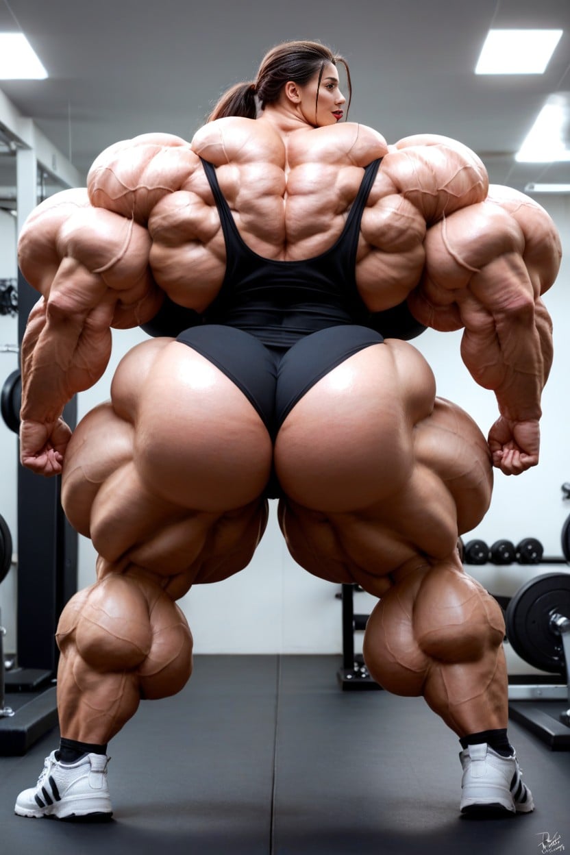 Full Body, Thick Vascularity, Woman AI Porn