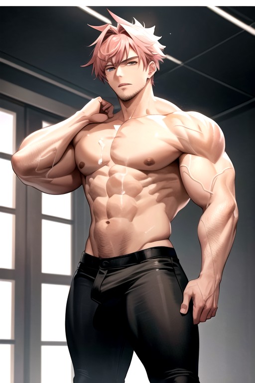 Hyper Muscular, Toned, Macro AI Gay Porn