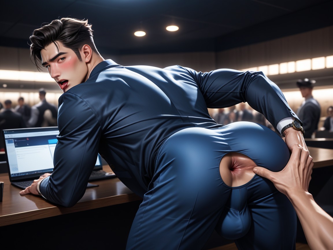 Other Clothed, Anus, Professor Has Bulge In Pants AI Gay Porn