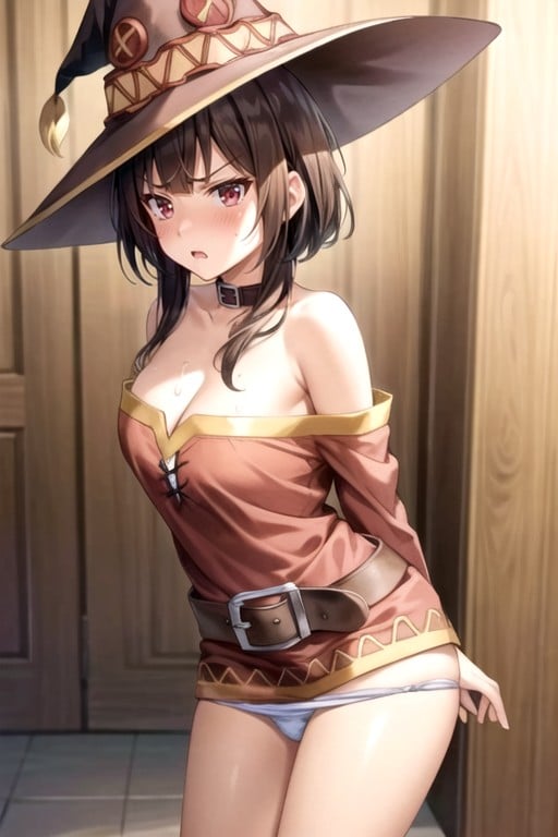 Megumin (isekai Quartet), En Colère, Baisser Les Culottes Porno IA Hentai