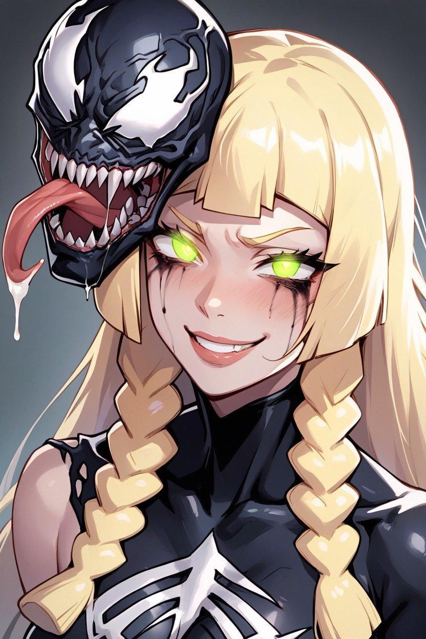 Corrupted By Venom, Long Tongue, Smug Expression Shemale AI Porn