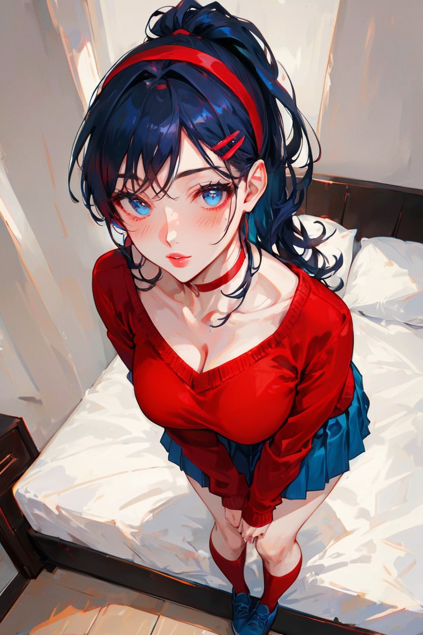 Beautiful Face, Blush, Full Lips Hentai IA