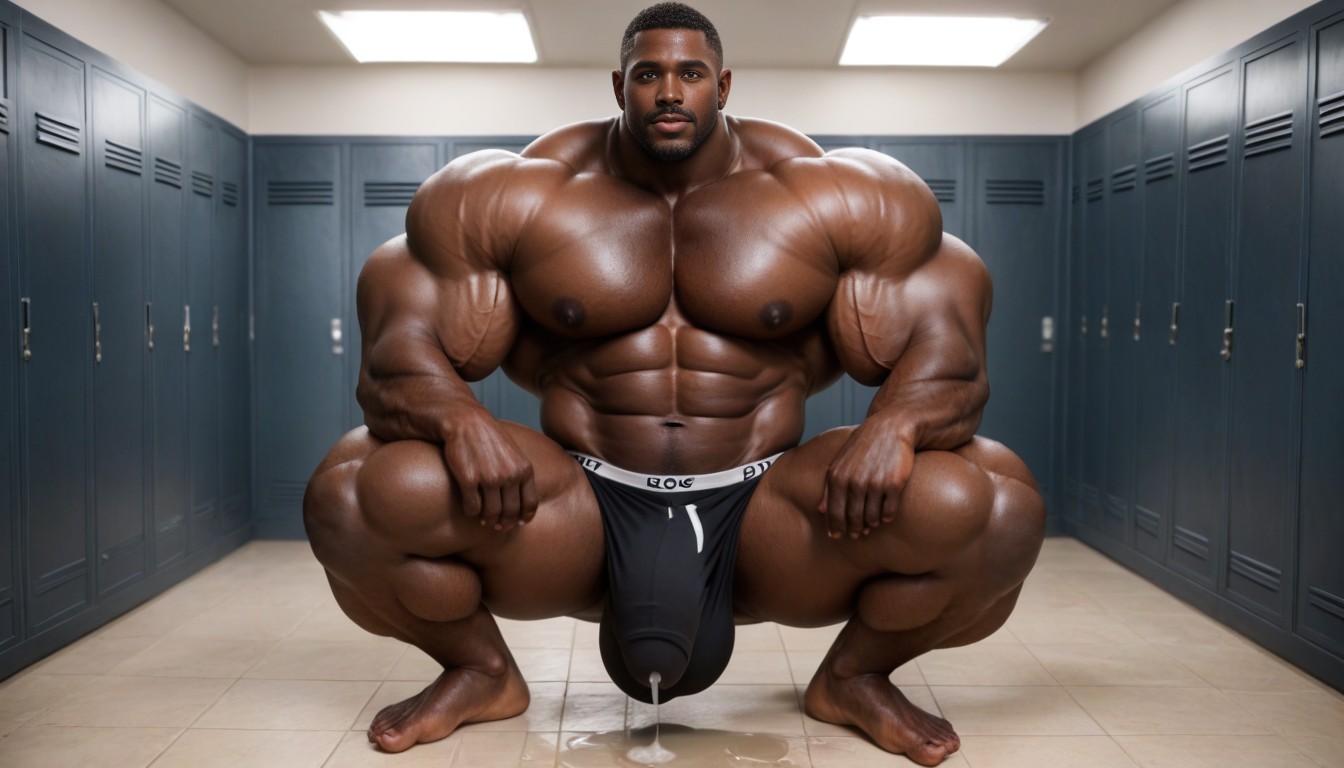 Extreme Hyper Muscles, Horny Expression, Unrealistically Gigantic Muscular Body AI Gay Porn