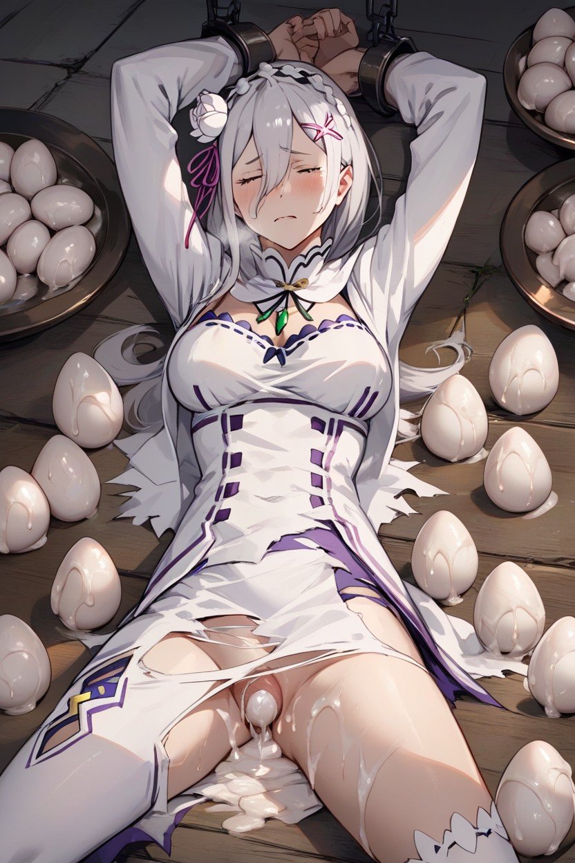 On Ancient Ritual Table, Amelia From Re Zero, Multiple Eggs On The FloorAI黃漫