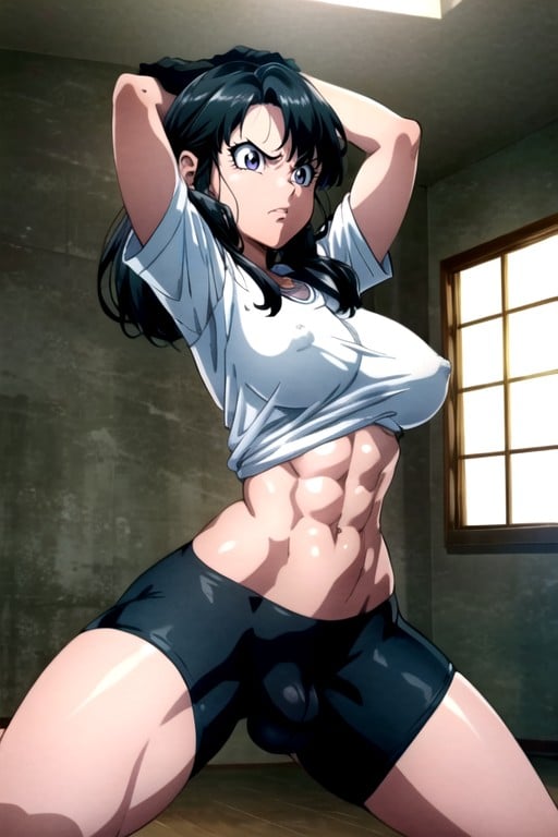 Arms Up, Small Breast, Futanari Hentai AI Porn