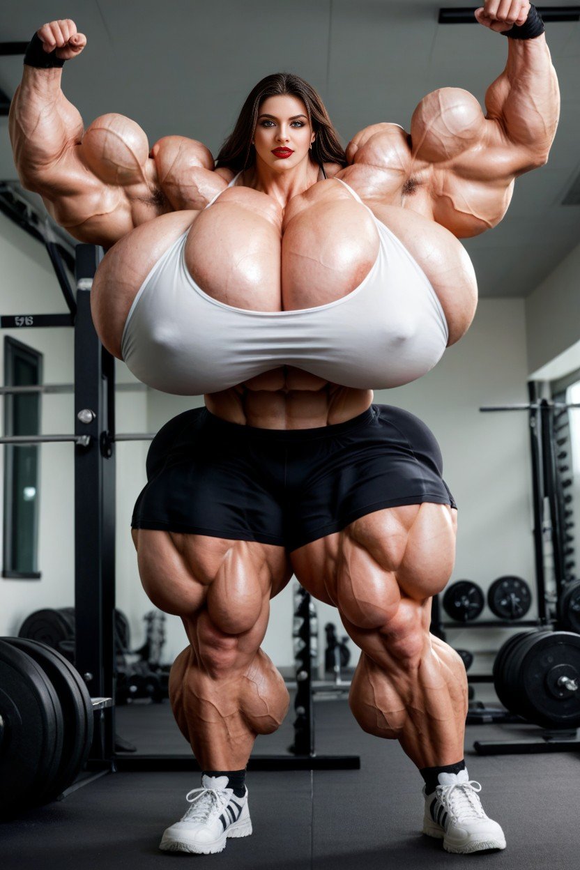 Bunda Enorme, Hyper Huge Muscular Thights, Growing Travesti IA Pornô