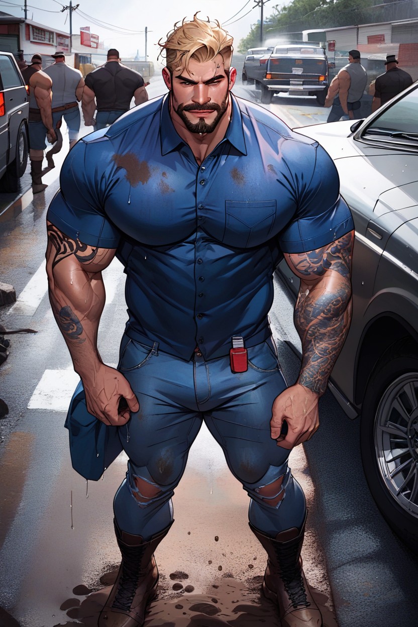 Boots, Sweaty, Denim AI Gay Porn