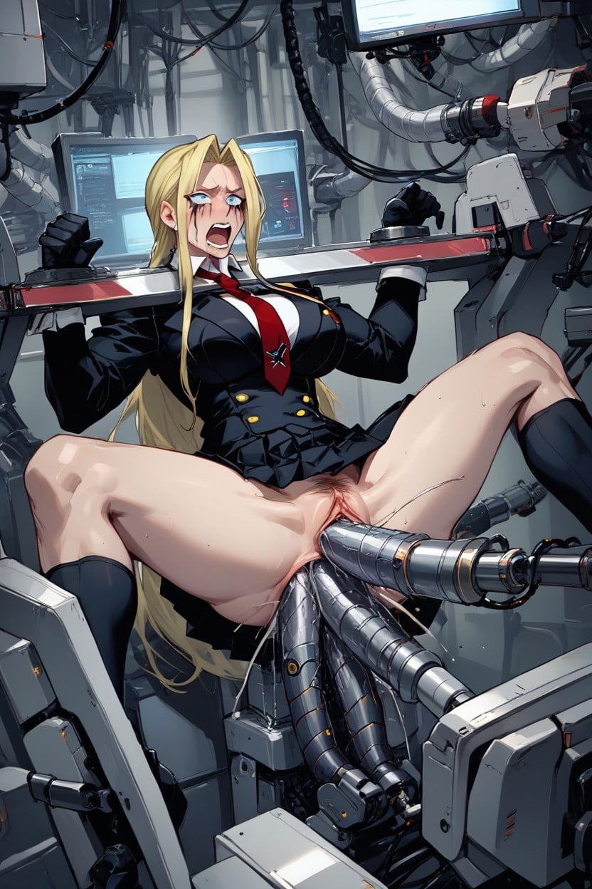 Sex Machine, Cable, Extreme Gigantic Dildos Fucking Hentai AI Porn
