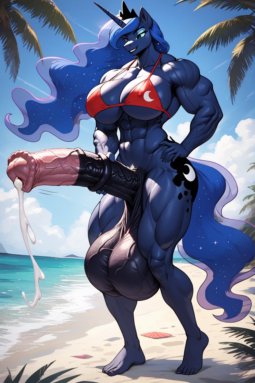 Princess Luna From Mlp, Veiny Balls, Beach Furry AI Porn