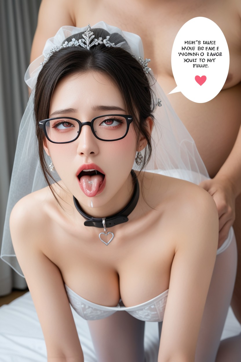 Ahegao, 안경, Tongue Out 아시아 AI 포르노