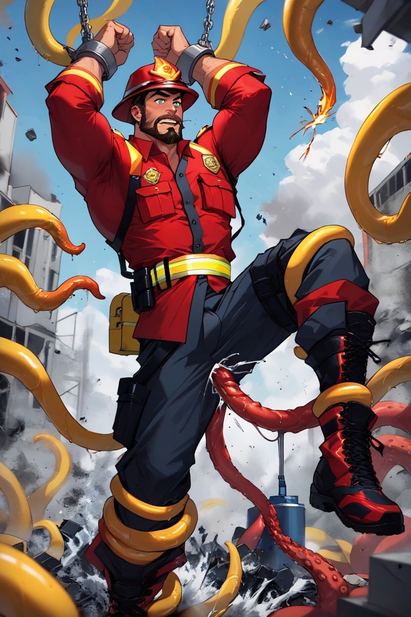 Yellow Tentacles, Muscular, Oral Penetration ゲイAIポルノ