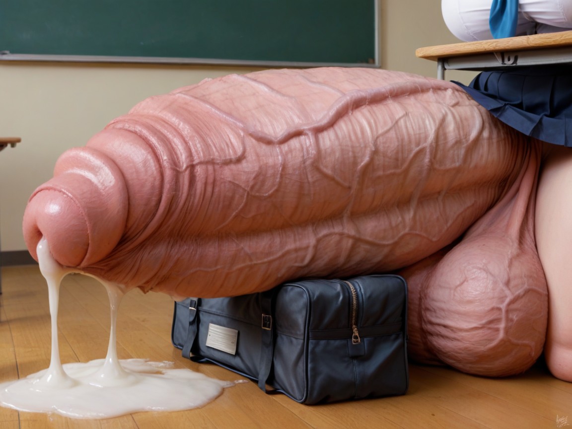 Cock Vore, Side View, Asian AI Porn