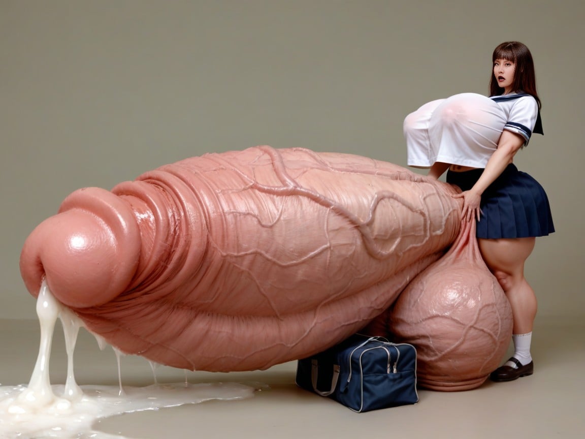 Hyper Balls, Enourmous Cock Bigger Than Room, Tons Of Cum AI Porn
