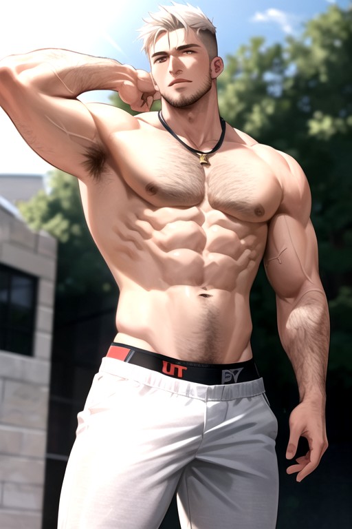 Gigachad, Well Defined Body, Tight Chest AI Gay Porn