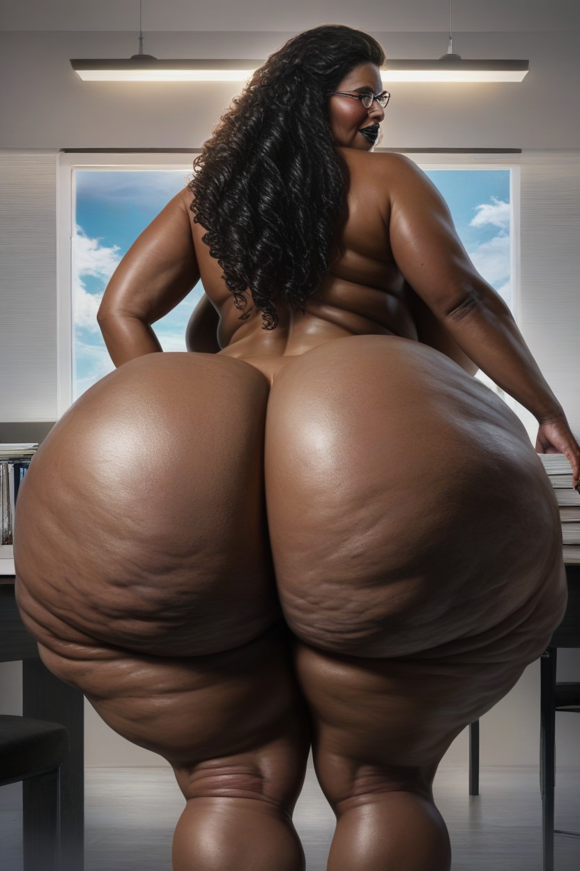 African, Black Hair, Monster Fake Butt AI Porn