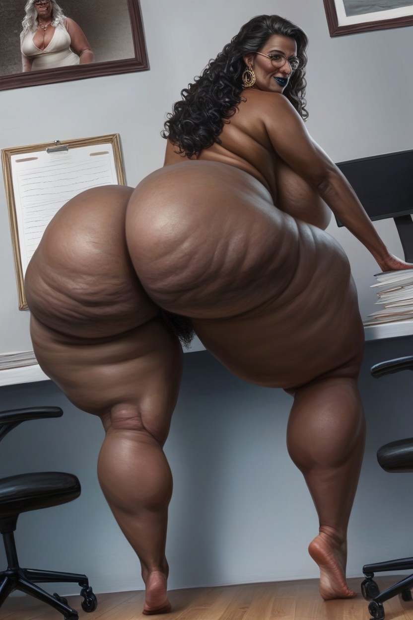 Massive Cellulite Fake Ass, Extremely Thick Hips, Extremely Large Ass AI Porn