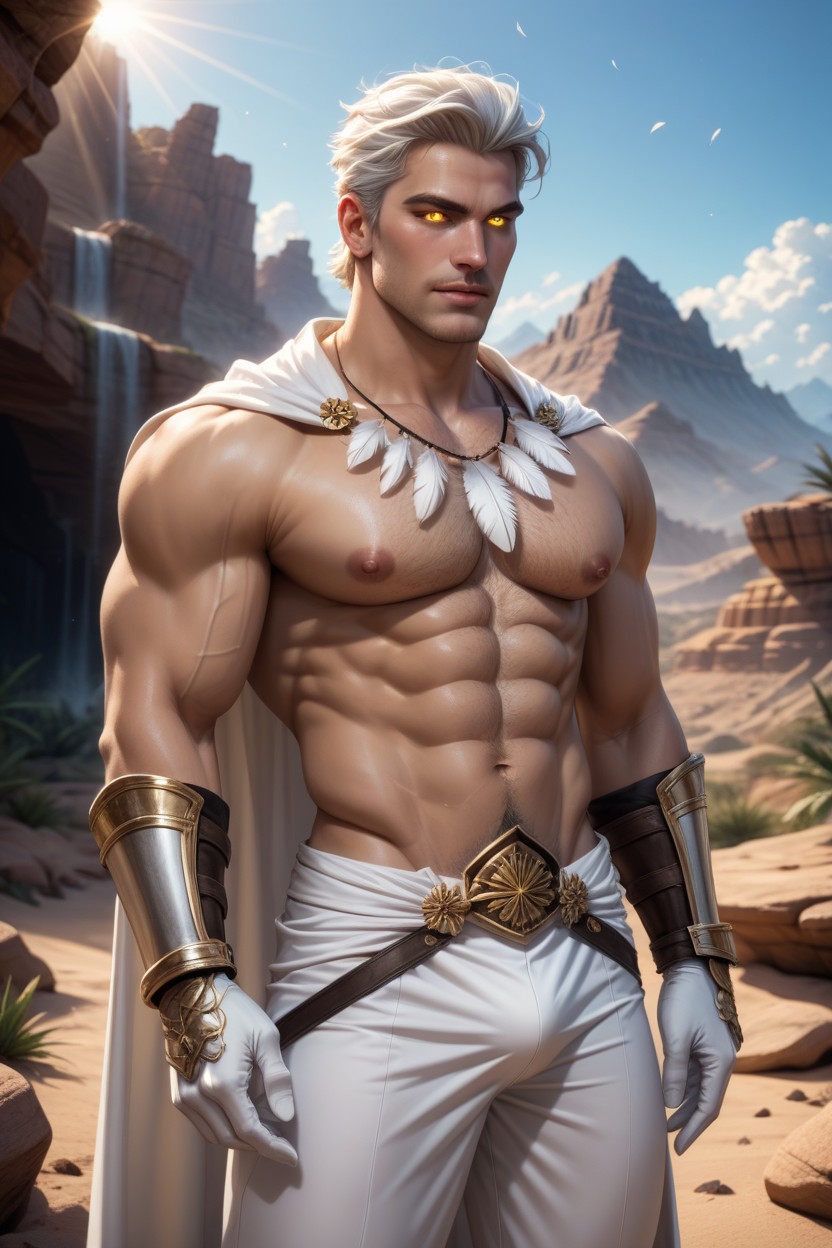 Hairy Chest, Tight Chest, Well-defined Body AI Gay Porn