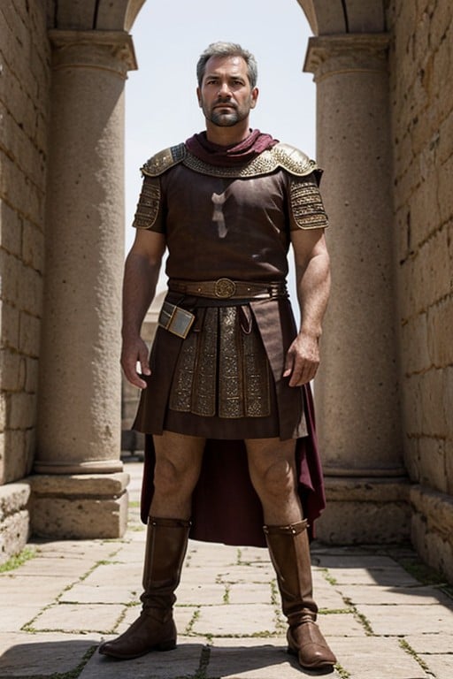 Man Wearing Medieval Roman Noble Dress, Man Quintus Lentulus Batiatus From Tv Show Spartacus, ベリーショートヘアニューハーフAIポルノ