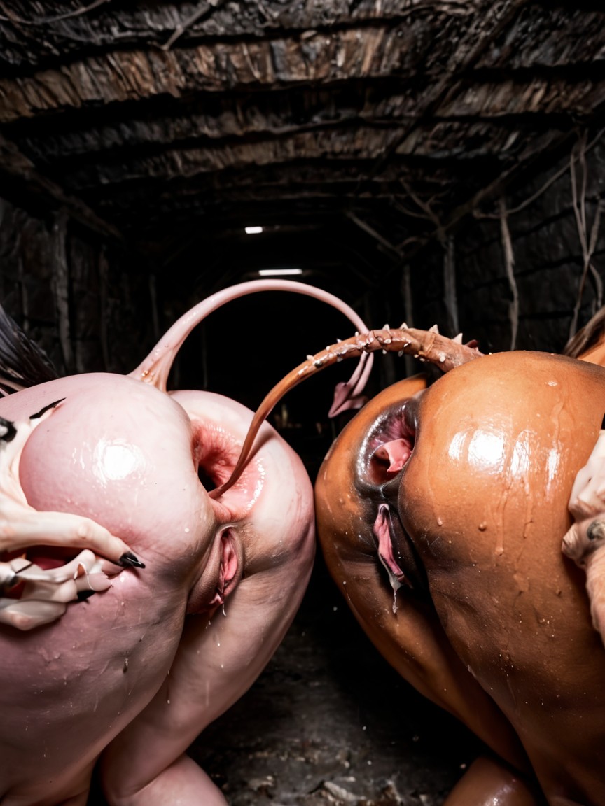 Dilated Massive Loose Anus Gape, Black Skin, Black Skin Anthro Devils AI Porn