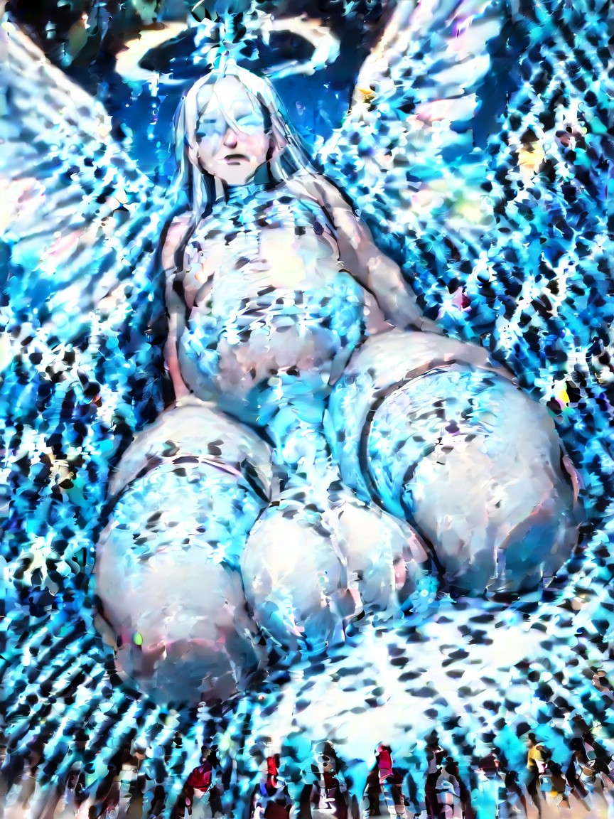 Chubby, White Hair, Long Hair AI Gay Porn