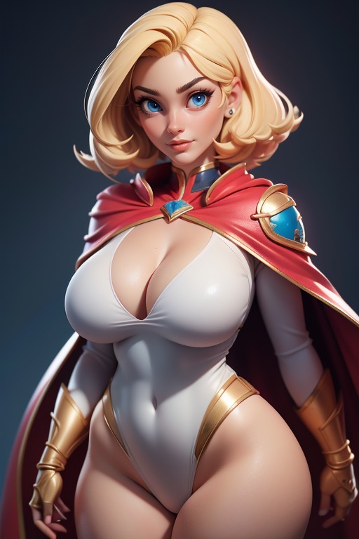 Superhero, Long Sleeved White Swimsuit, Dc Comics AI Porn