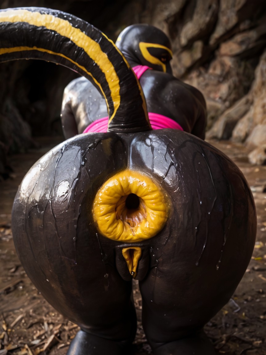 Focused Light On Anus, Anus, Bright Yellow Anus AI Porn
