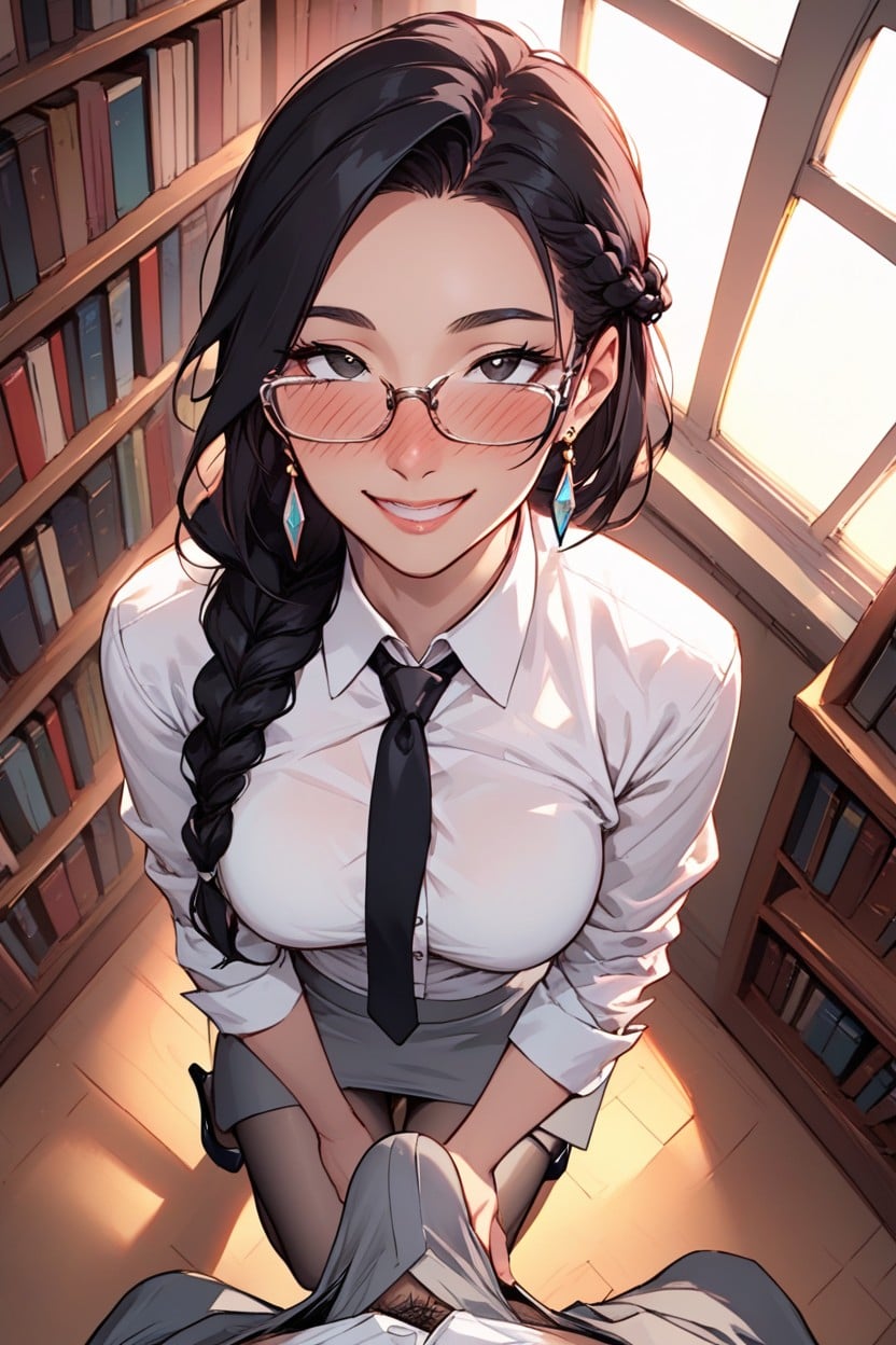 Female, Small Ass, Modern Library Hentai AI Porn