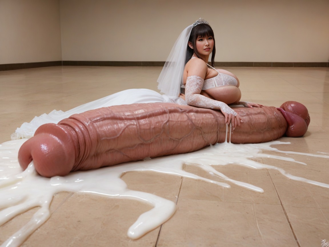 Wedding Dress, Veiny Penis, Wedding Dress AI Porn