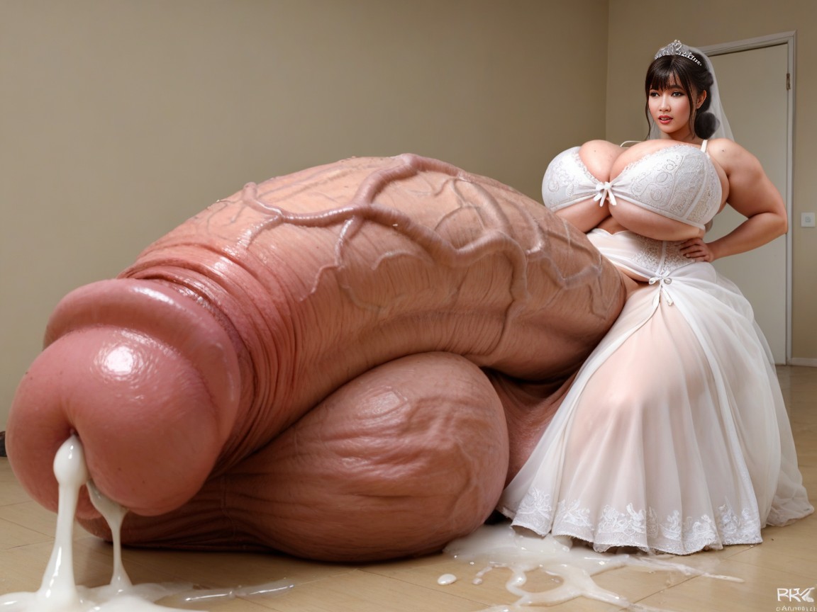 Wedding, Hdr, Woman Has Multiple Balls And Breasts On The Body AI Porn