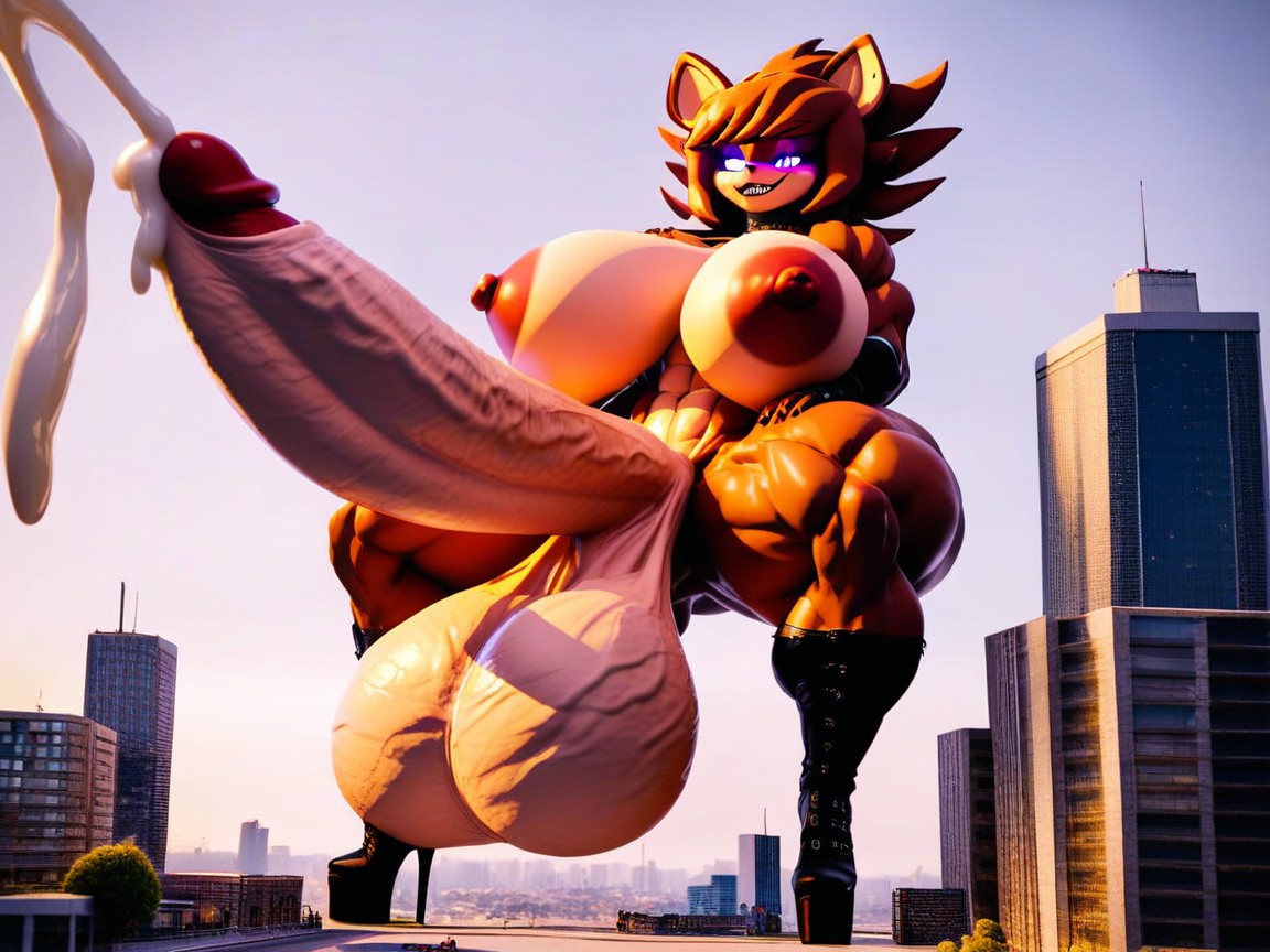 Hyper Muscle, High Heel Boots, 乳房擴張 AI獸人黃片