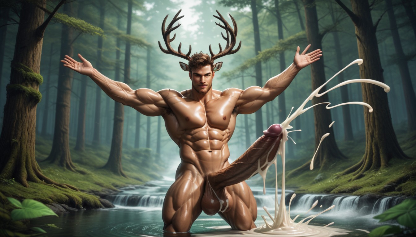 Spring, Arms Spread, Blessings Of Nature AI Gay Porn